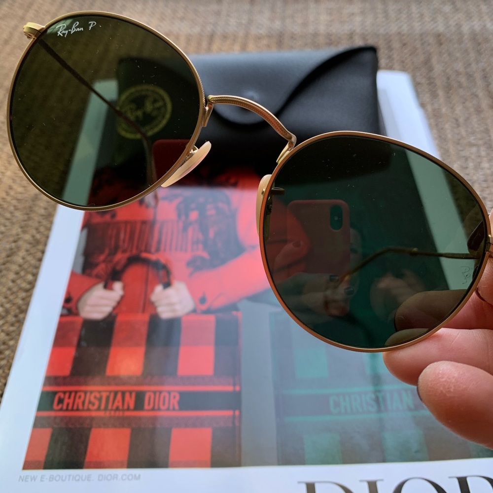 Authentic Rayban Round Polarized Sunglasses